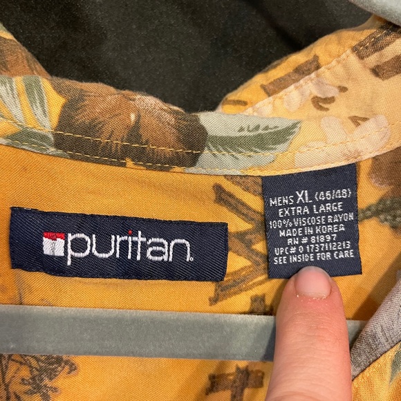 Lot of two Puritan XL Hawaiian Button Up Shirts - Picture 7 of 10
